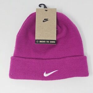 Nike Terra Short Cuff Cuffed Swoosh Beanie Hat Pink Adult One Size OS HF0189-518